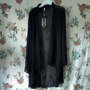 Eiffel Black Sheer Women's Top